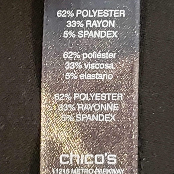 So Slimming By Chicos Dress Pants Womens Size 1 US Medium Black Ponte Stretch - Picture 6 of 8